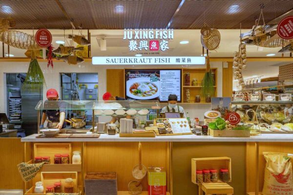 8-year MICHELIN Bib Gourmand sauerkraut fish from HK opens food court stall ju xing home - stall front