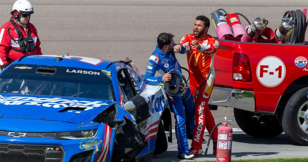 Bubba Wallace suspended from next NASCAR race after shoving incident