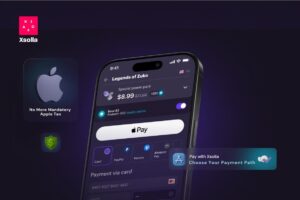 Apple iPhone Image with Xsolla Logo