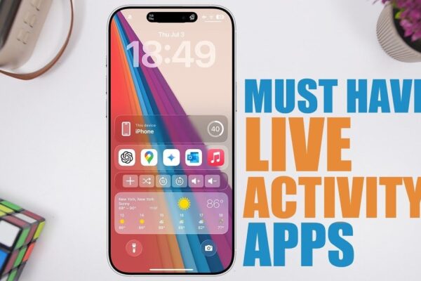 iPhone lock screen showing live activity apps for real-time updates