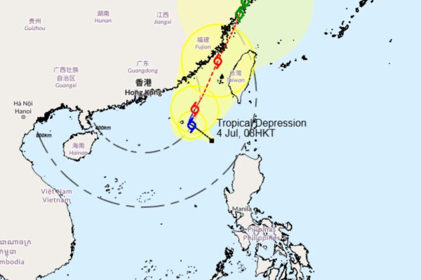 Standby Signal No 1 will be issued at 12.20pm. Image courtesy of the Hong Kong Observatory