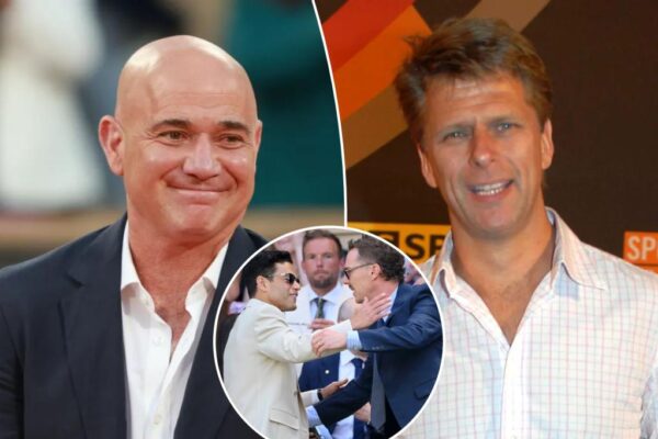 Andre Agassi snaps at commentator over celebrity Wimbledon questions Andre Agassi snaps at commentator over celebrity Wimbledon questions