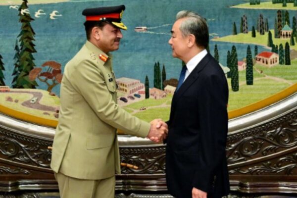 Pakistan army chief Asim Munir and China's Wang Yi
