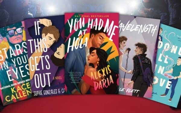 collage of celebrity romance book covers