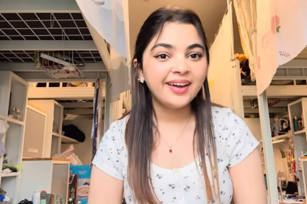 Indian student shares hostel tour from China, internet impressed with clean, modern facilities menu