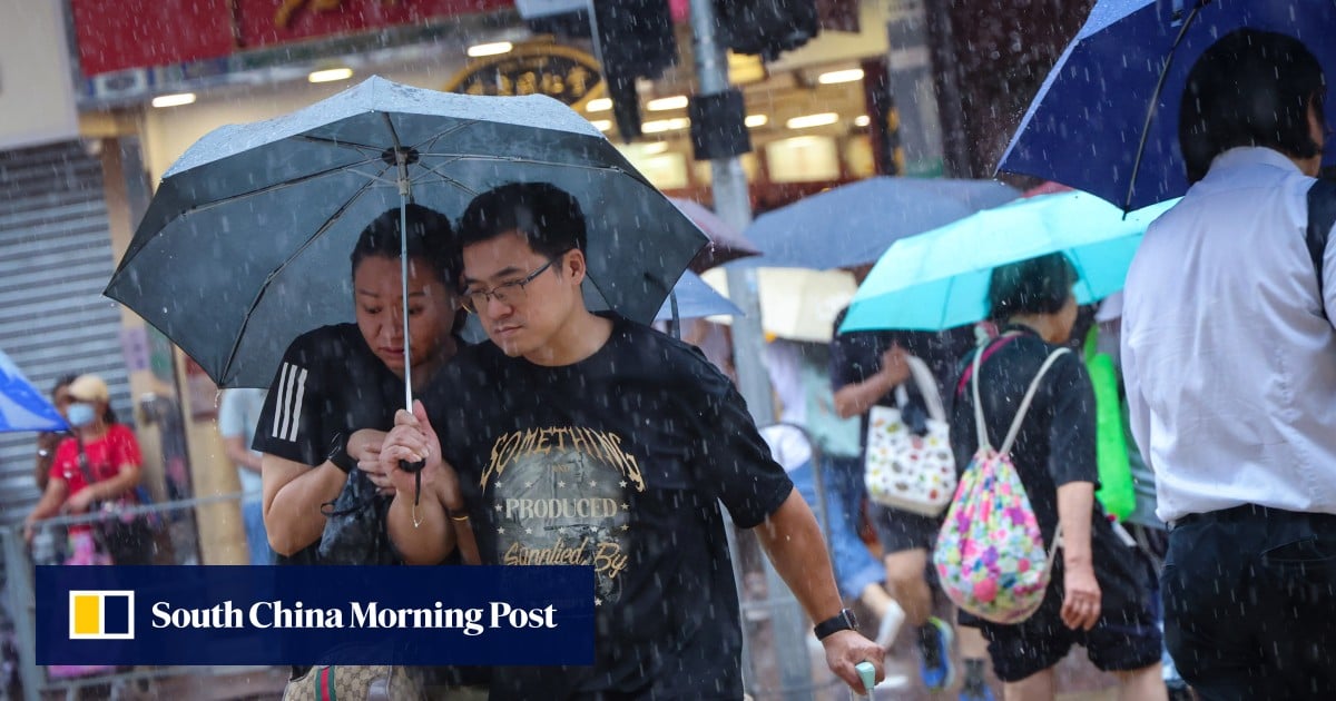 Amber rainstorm signal issued again as Hongkongers brace for heavy showers