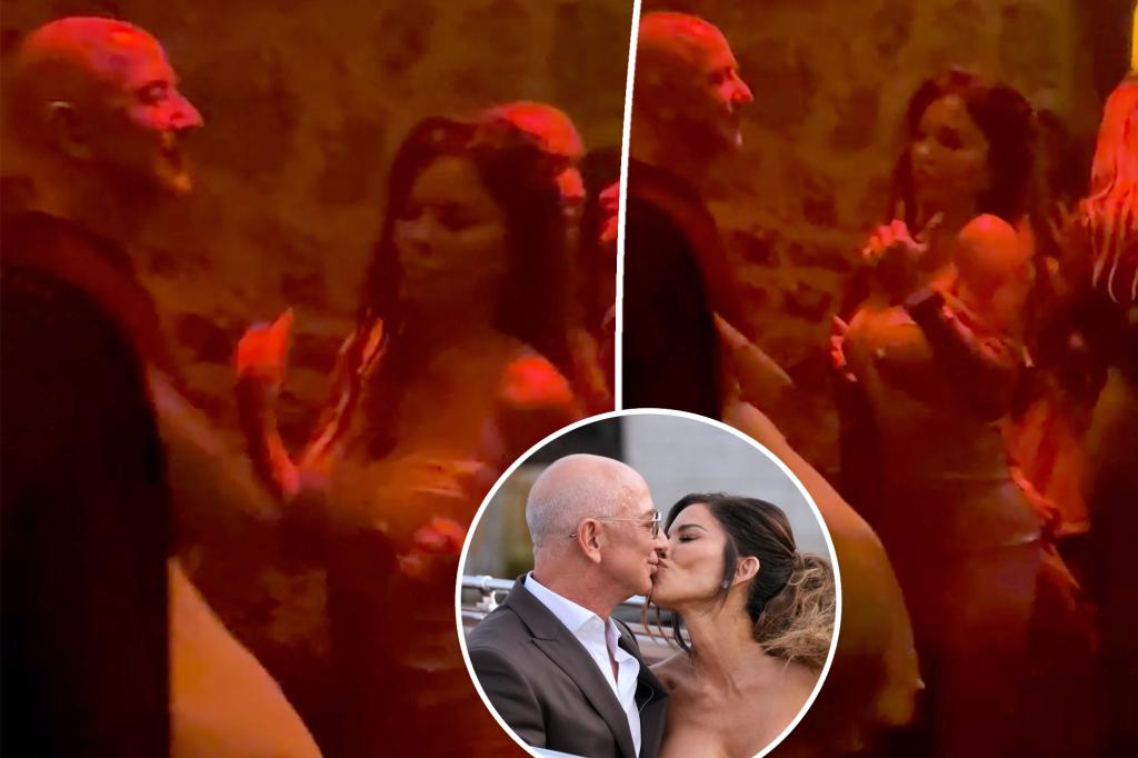 Lauren Sánchez awkwardly dances with stiff Jeff Bezos in Ibiza nightclub