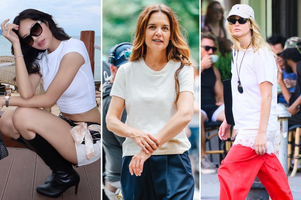 21 women's white T-shirts to add to your wardrobe, per celebrities