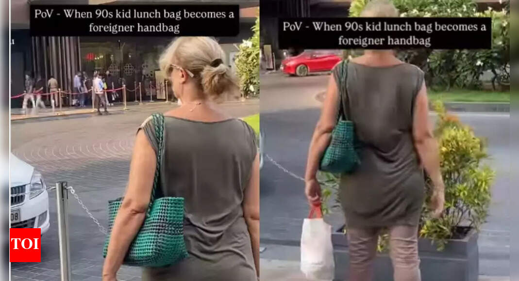 Viral: Tourist woman turns Indian lunch bag into fashion accessory, makes netizens nostalgic |