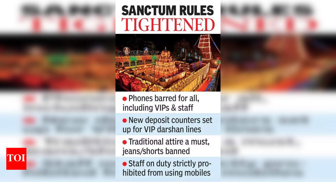 Durga temple enforces complete ban on mobile phones | Vijayawada News