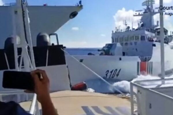 Chinese ships crash in chase with Filipino patrol boat in the South China Sea