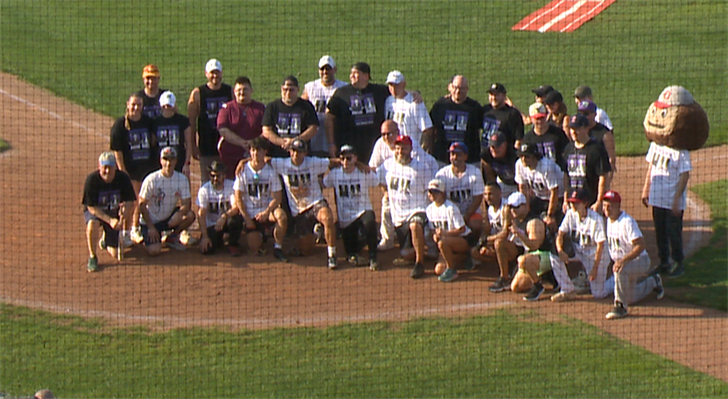 Celebrity softball game rallying for Crohn's disease at Eastwood Field