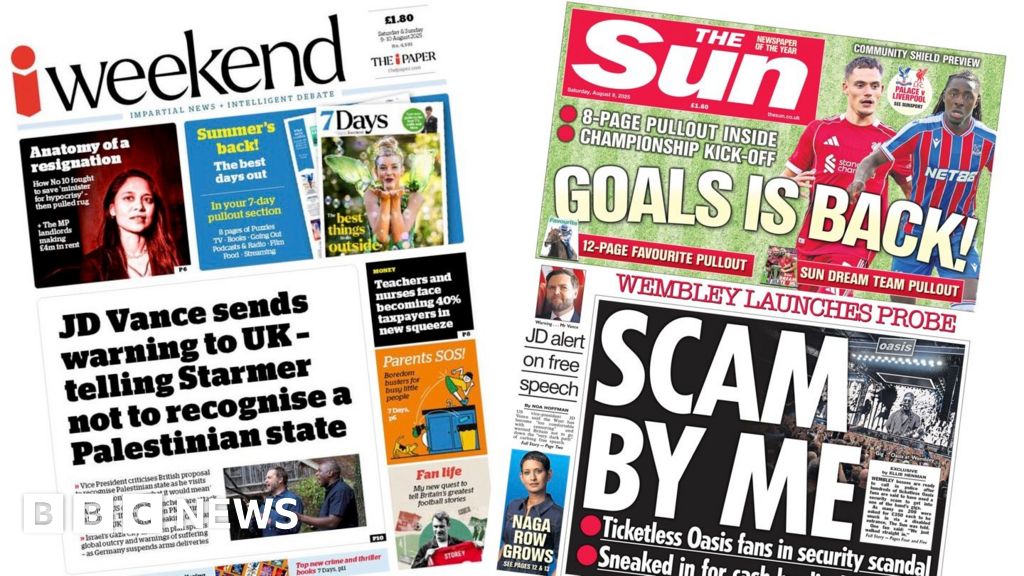 'JD Vance sends warning to UK' and 'Scam by me'