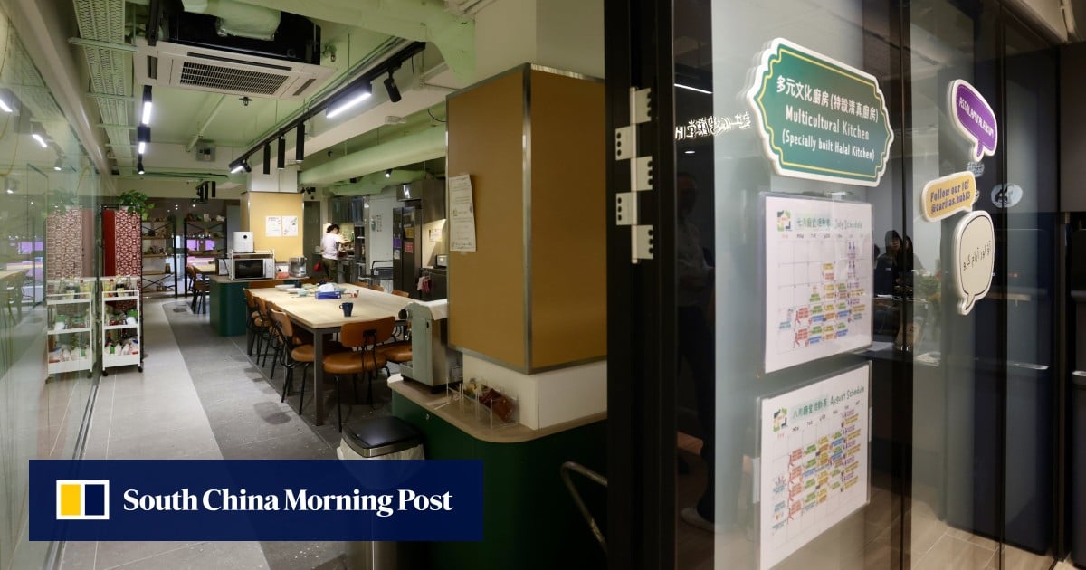 First halal kitchen in new Hong Kong community living room for ethnic minority groups