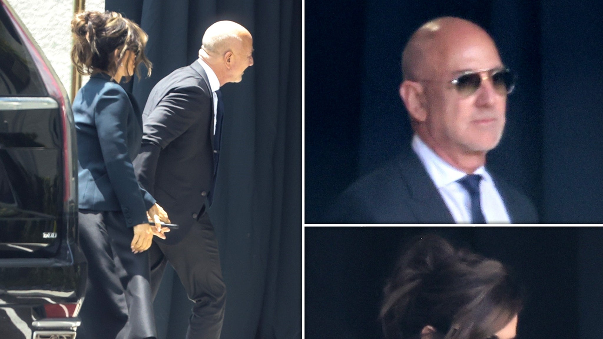 Jeff Bezos and Lauren Sánchez Arrive at Mother Jacklyn's Funeral