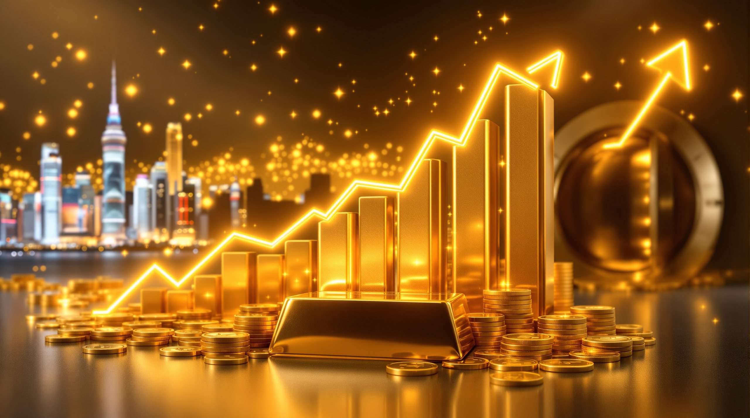 Rising trend in China's net gold imports.