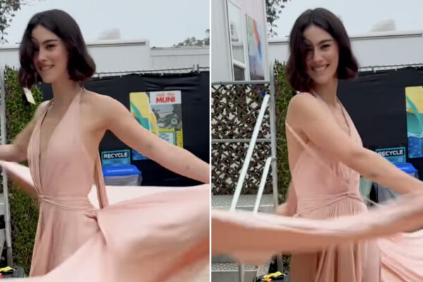 Gracie Abrams's GapStudio Blush Cape Gown Is Princess-Coded