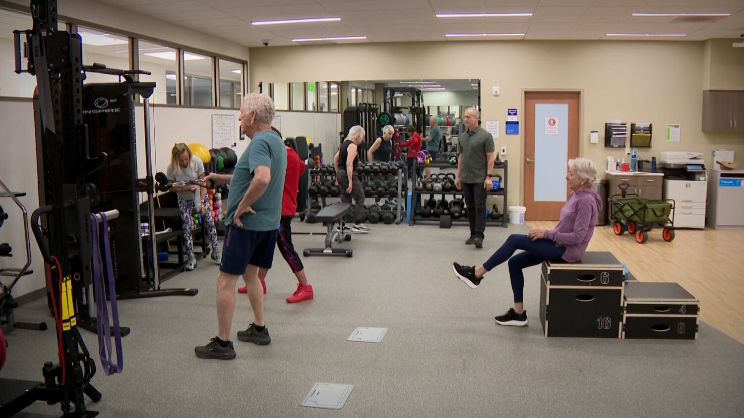 A group of Park City seniors exercising at Intermountain Health's Lifestyle Medicine and Wellness C...