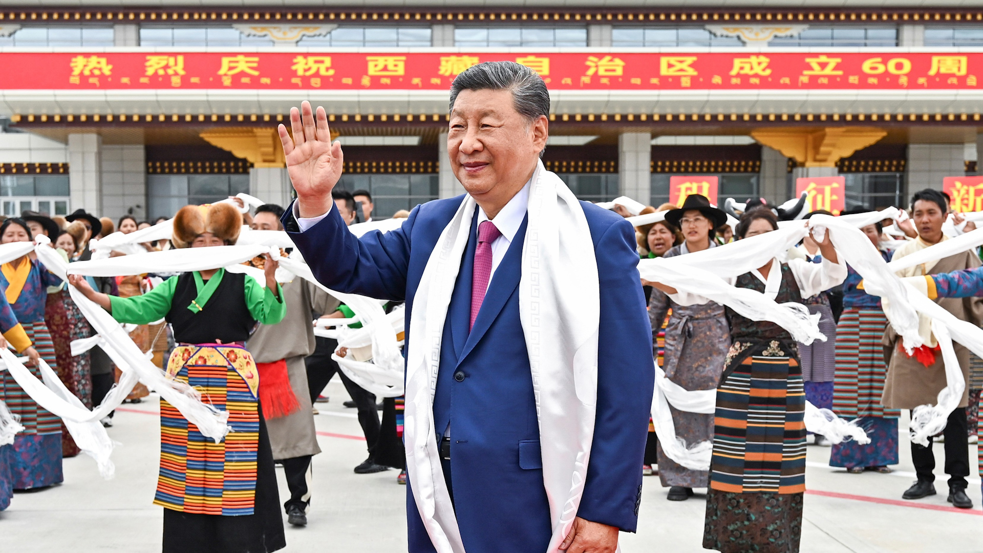 Chinese President Xi Jinping made a rare trip to Tibet this week, using public events and meetings to press for tighter Communist Party control and closer alignment with party policy across the Himalayan region. State media said Xi arrived in Lhasa on Wednesday and was greeted by about 20,000 officials and residents.