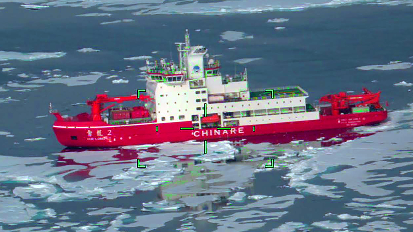 The U.S. is monitoring five Chinese icebreakers in the Arctic near Alaska..