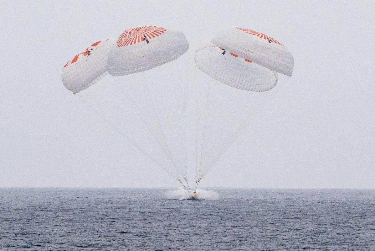 Crew-10 splashes down in Pacific after return from ISS