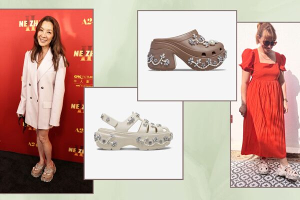 michelle yeoh and matilda wearing the embellished crocs