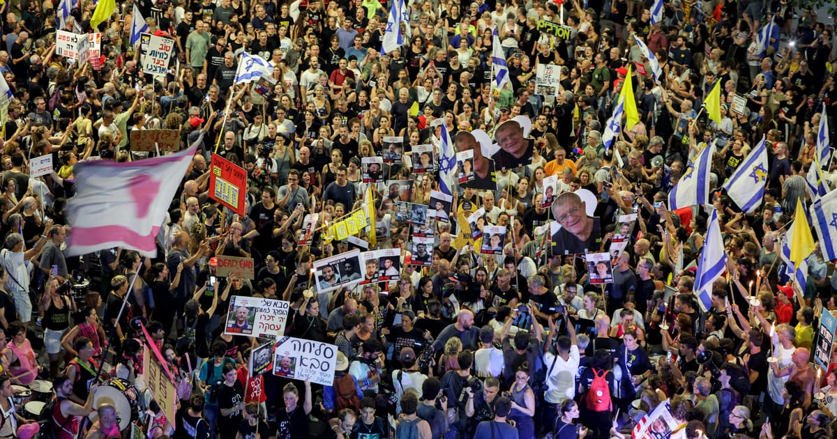 Thousands in Israel march against Netanyahu’s plan to escalate Gaza war – POLITICO