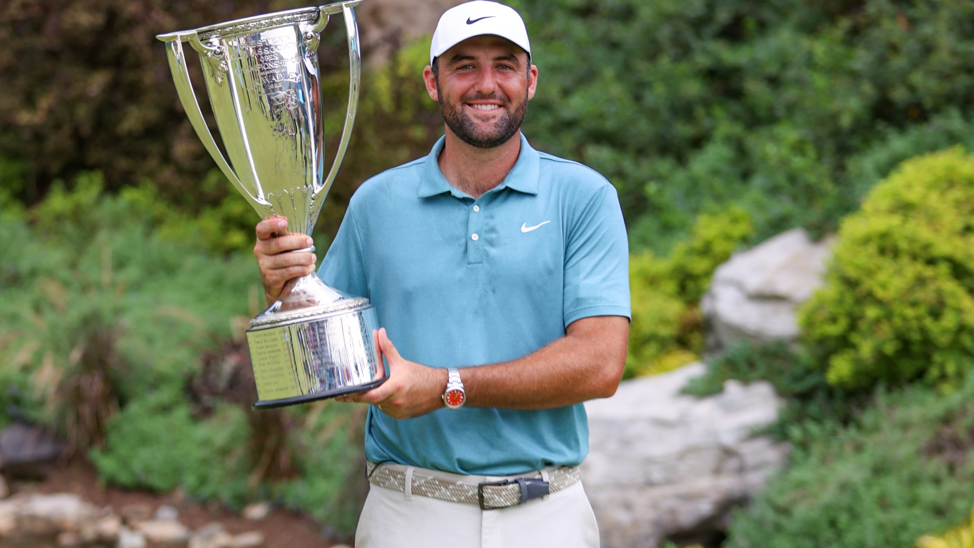 TOUR Championship 2025 second round tee times brought forward plus leaderboard and prize money for FedEx Cup finale