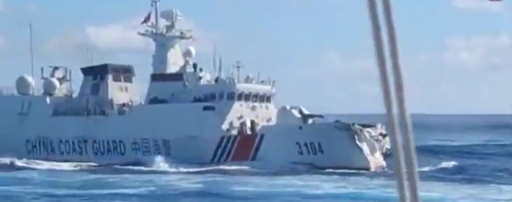 Chinese Coast Guard, Navy Ships Collide in South China Sea During Blockade Attempt Against Philippine Forces