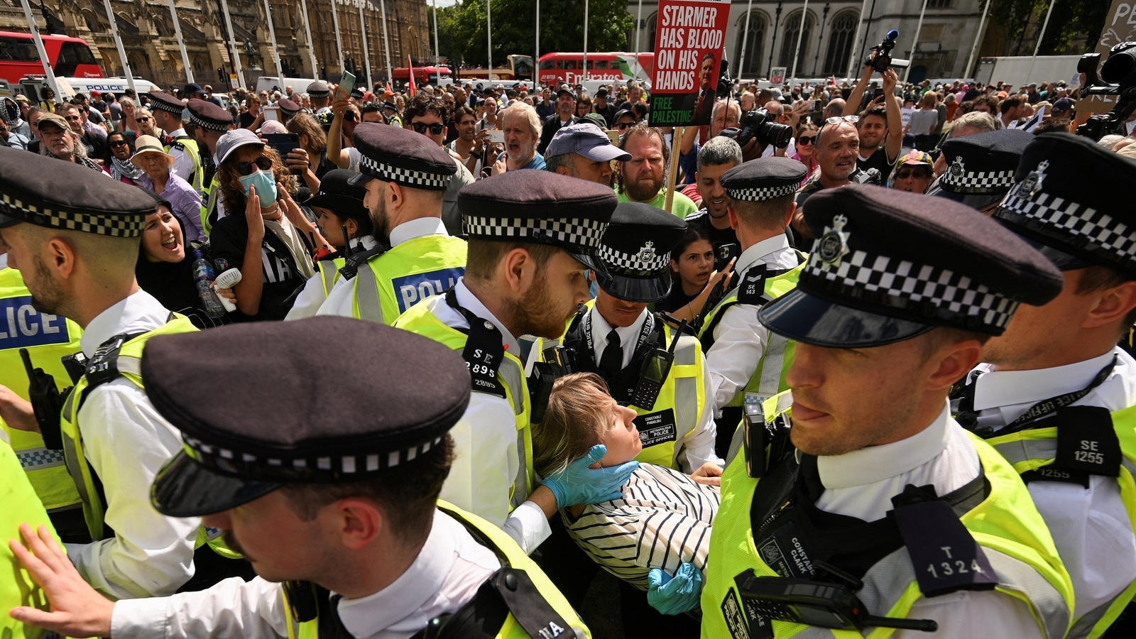 UK police arrest 474 people at largest Palestine Action protest | World News