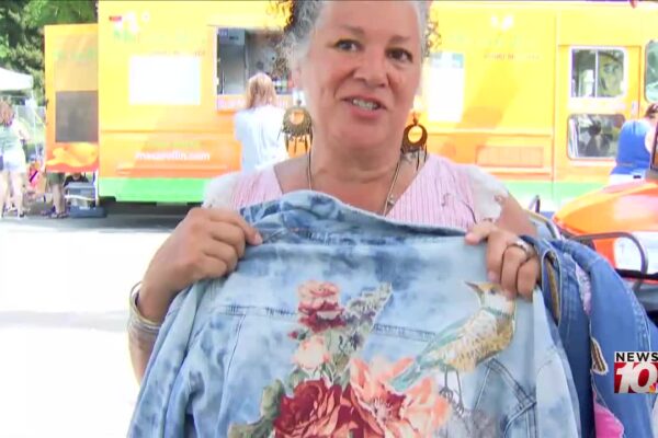 Local artist uses 'upcycling' method to combat fast fashion and clothing pollution