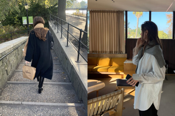 images of Grace O&rsquo;Neill Dougherty in fall fashion