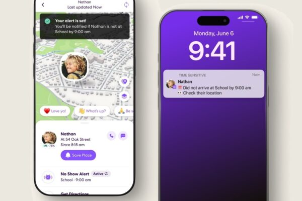 Life360 No Show alert displayed on a mobile phone