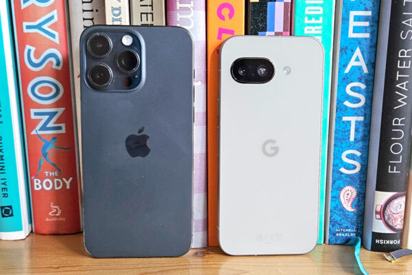 iPhone 15 Pro Max and Google Pixel 9a