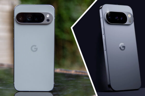 The Google Pixel 9 Pro next to the Pixel 10 Pro