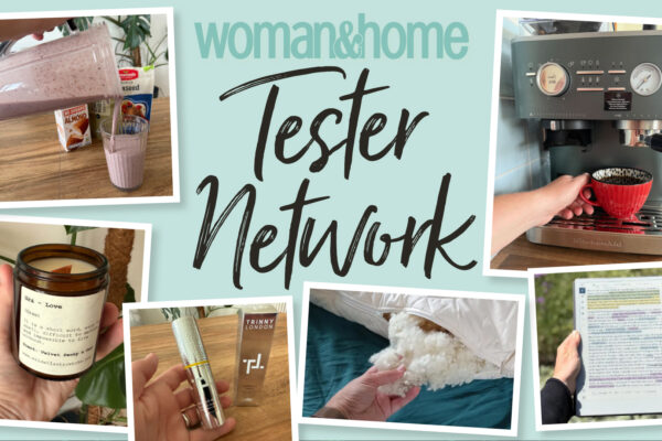 A collage six items being tested by our Tester Network alongside the words Woman&amp;Home Tester Network