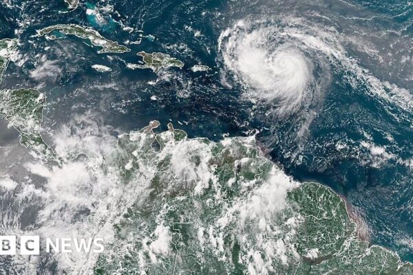 Hurricane Erin rapidly intensifies to category five storm