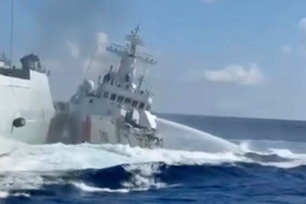 Philippine coast guard video shows Chinese ships collide while chasing Philippine boat in disputed waters