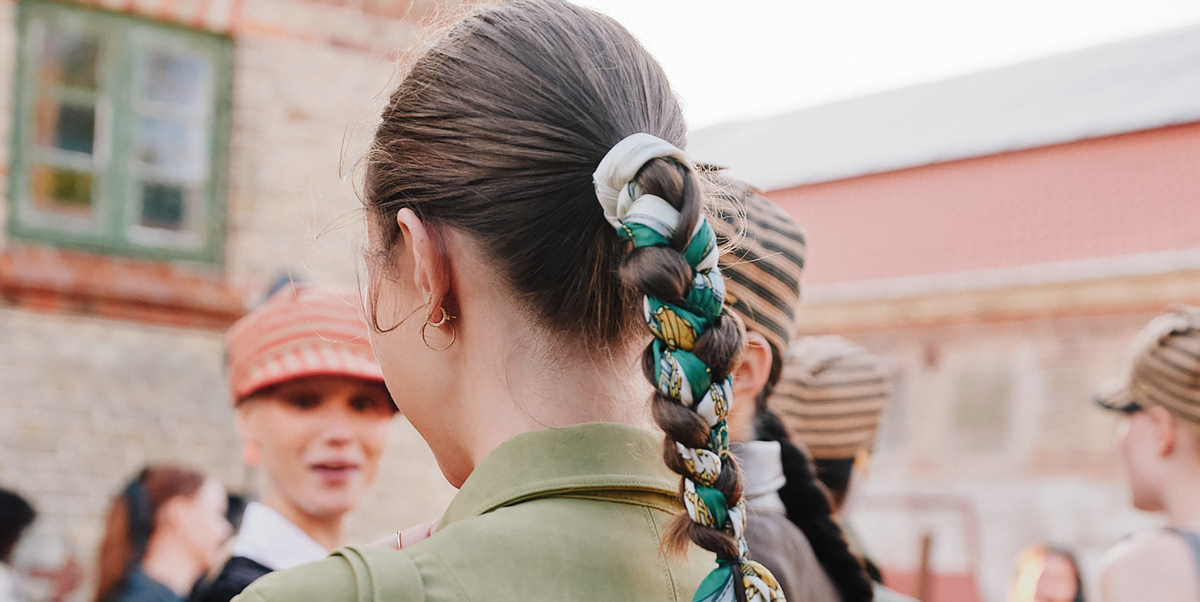 Try These Chic Scarf-Woven Braids from Copenhagen Fashion Week