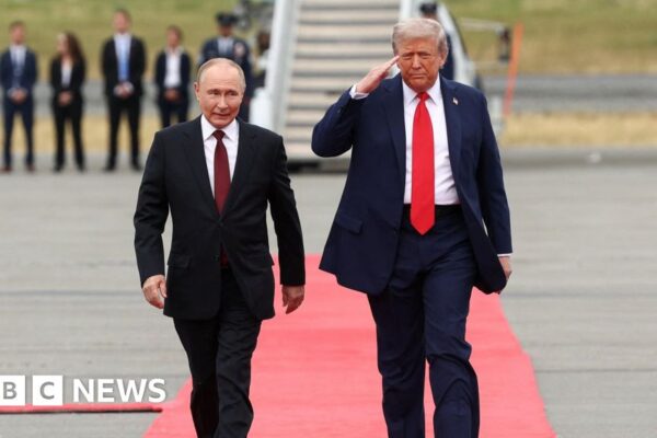 Moment Trump and Putin meet in Alaska for Ukraine talks