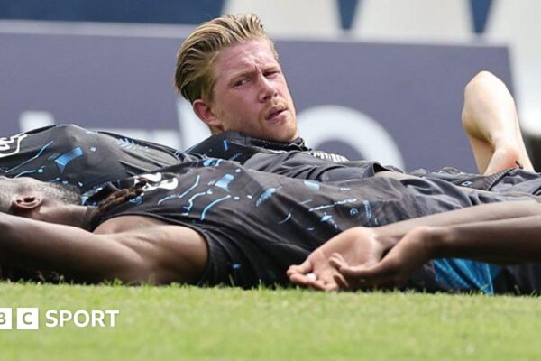 Kevin de Bruyne in training