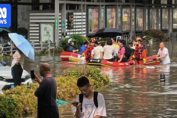 Ten people killed and more than 30 others missing in China floods