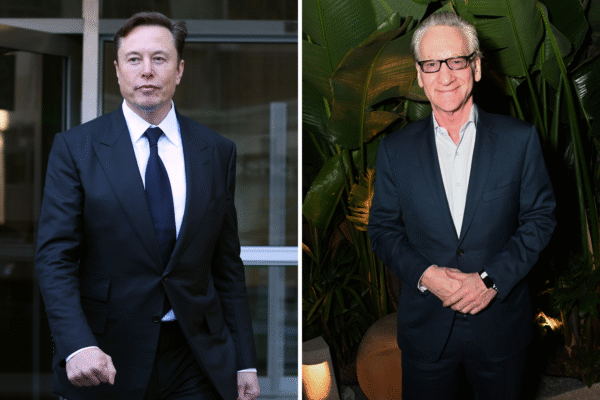 Elon Musk Bill Maher Wearing Suits California