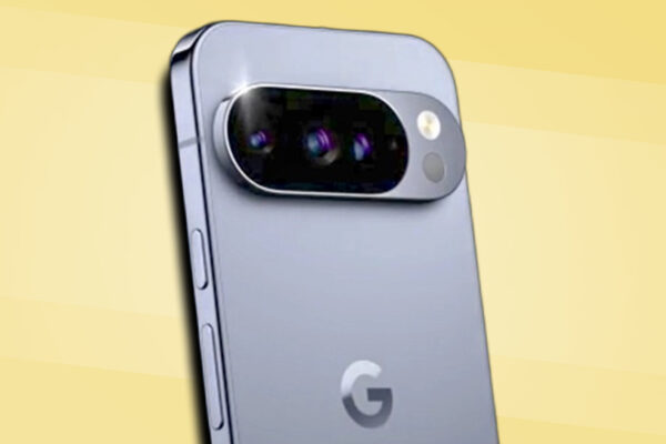 Pixel 10 render against yellow background.