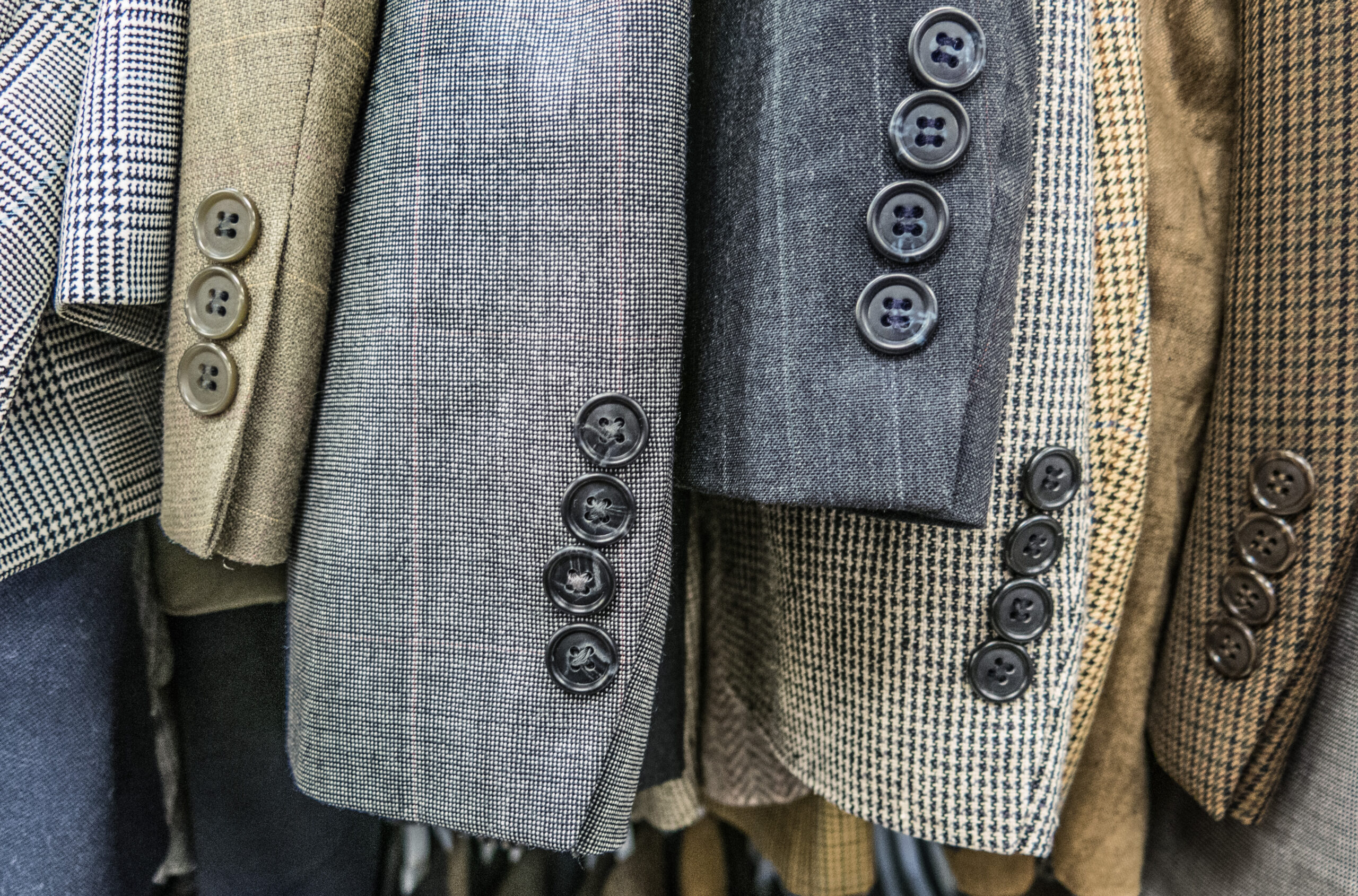Suit coats for sale at Goodwill.