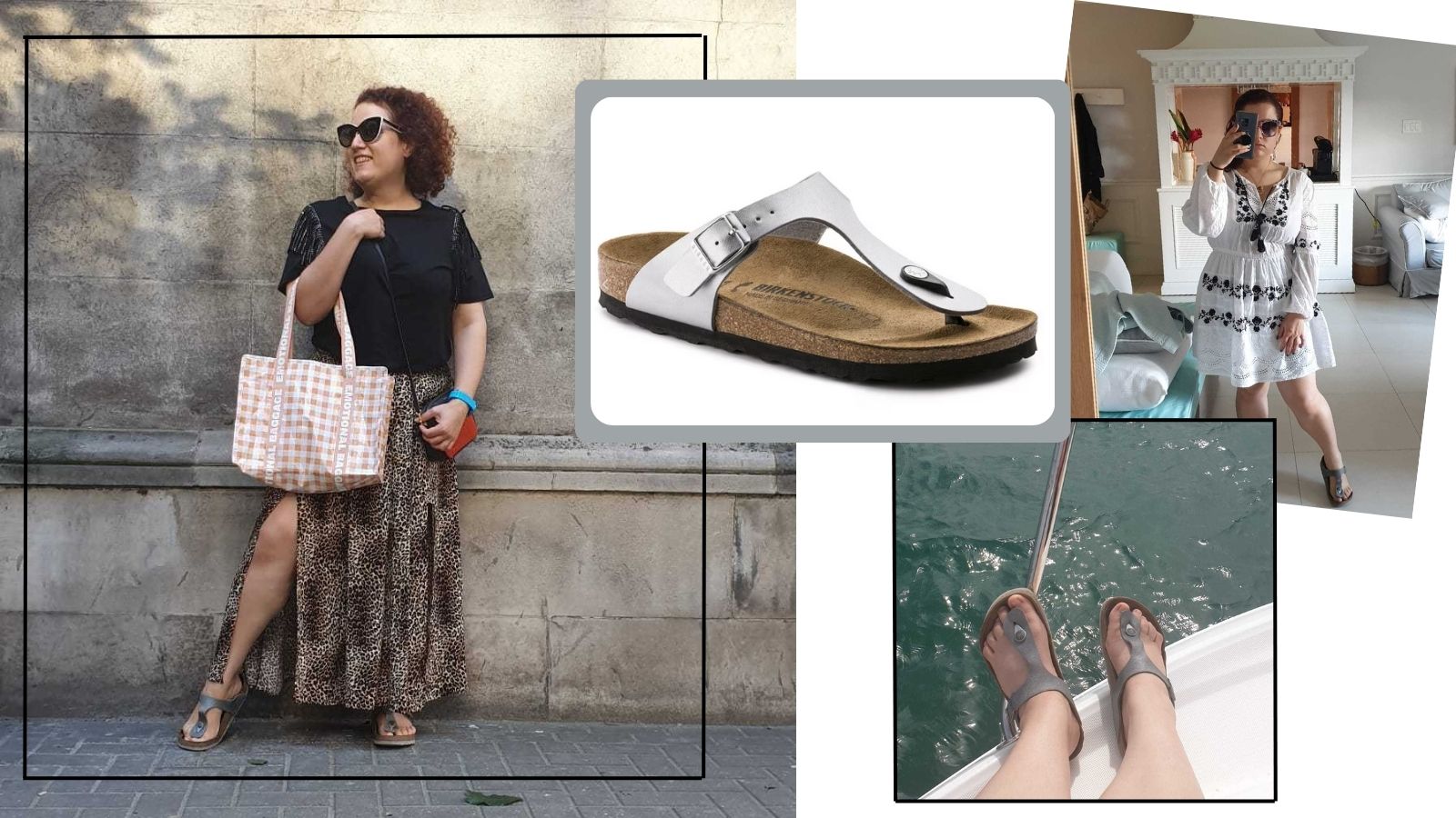 Rivkie Baum in Birkenstock sandals