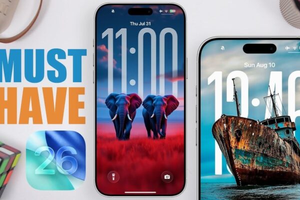 Customizable wallpaper apps for iOS 26 with depth effects and live designs