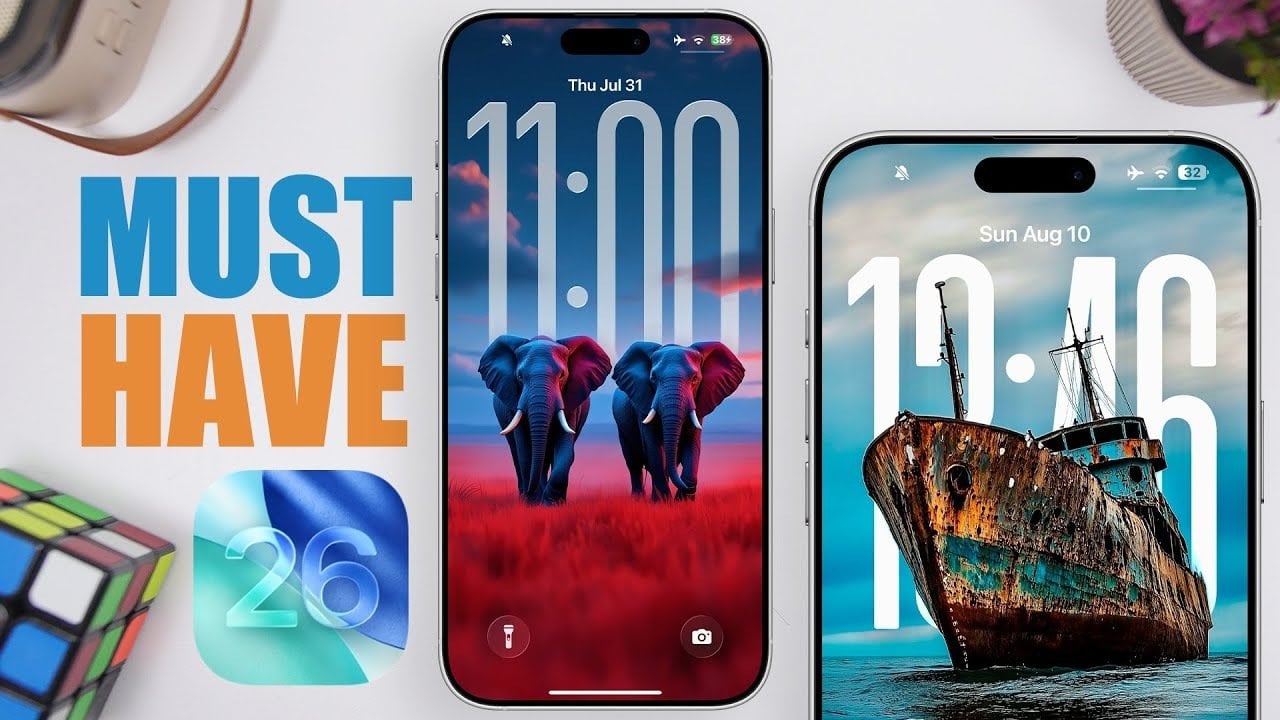 Customizable wallpaper apps for iOS 26 with depth effects and live designs