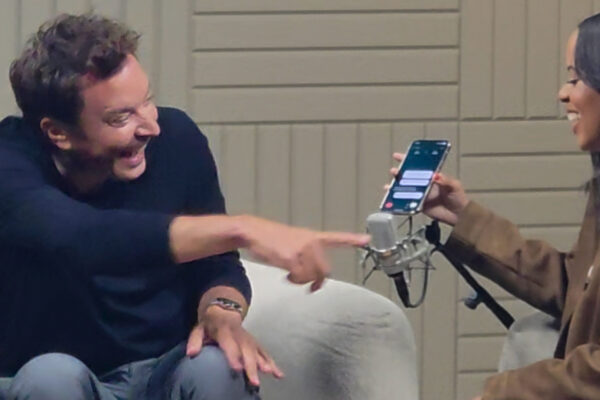 Jimmy Fallon reacts to live translation with his voice