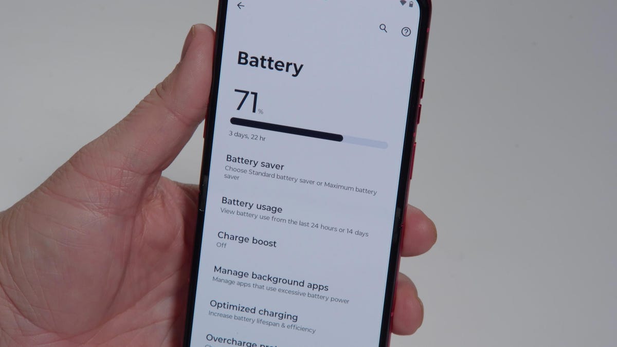 A hand holding the Motorola Razr Ultra